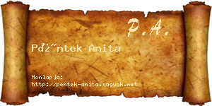 Péntek Anita névjegykártya