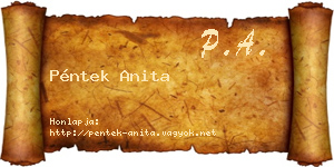 Péntek Anita névjegykártya